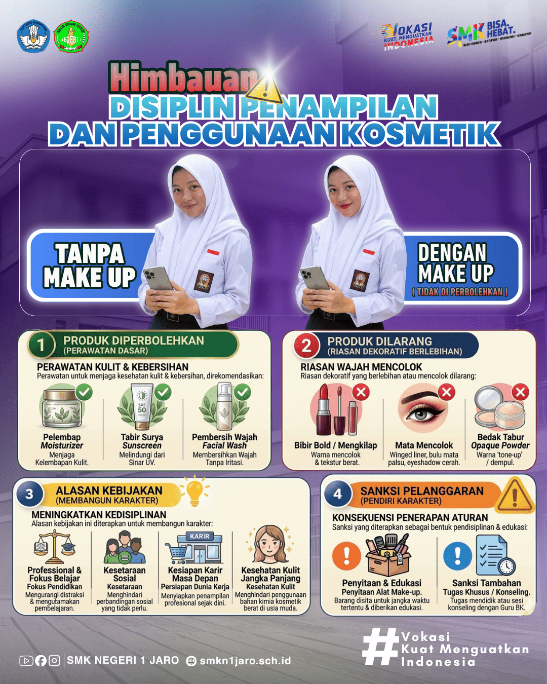 HIMBAUAN DISIPLIN PENAMPILAN DAN PENGGUNAAN KOSMETIK